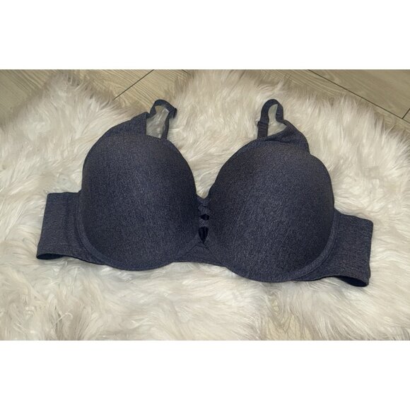 Torrid Curve 360 Back Smoothing Push Up Plunge Bra UW Womens 44C Heather Blue - Picture 1 of 7